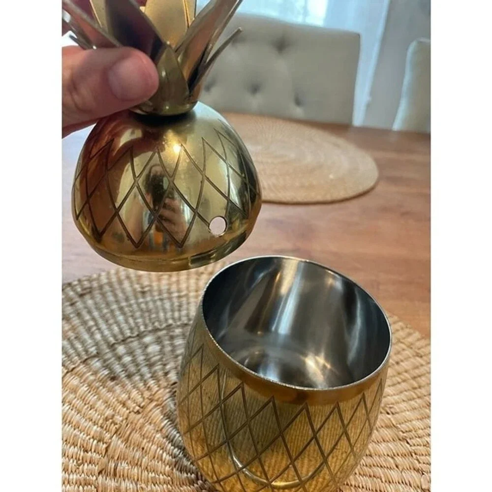 Target Metal Golden Pineapple Tumbler Cup